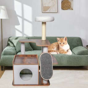 Cat Tree House Manufacturer - Wood Sisal Pet Product