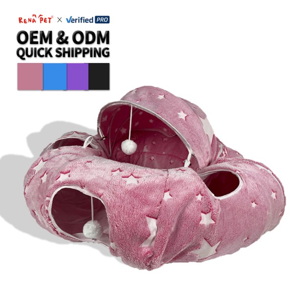 Cat Tunnel Factory - Pink Star Design Plush