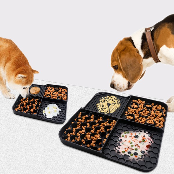狗舔食垫厂家-四格硅胶缓食