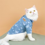 Pet Shirt Manufacturer - Blue Cowboy Cat Apparel