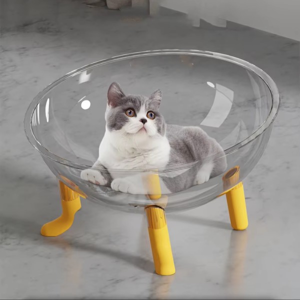 Cat Bed Supplier - Transparent Round Elevated