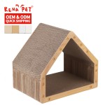 猫抓板供应商-房屋造型瓦楞