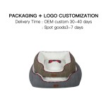 Dog Bed Manufacturer - Brown Grey Christmas