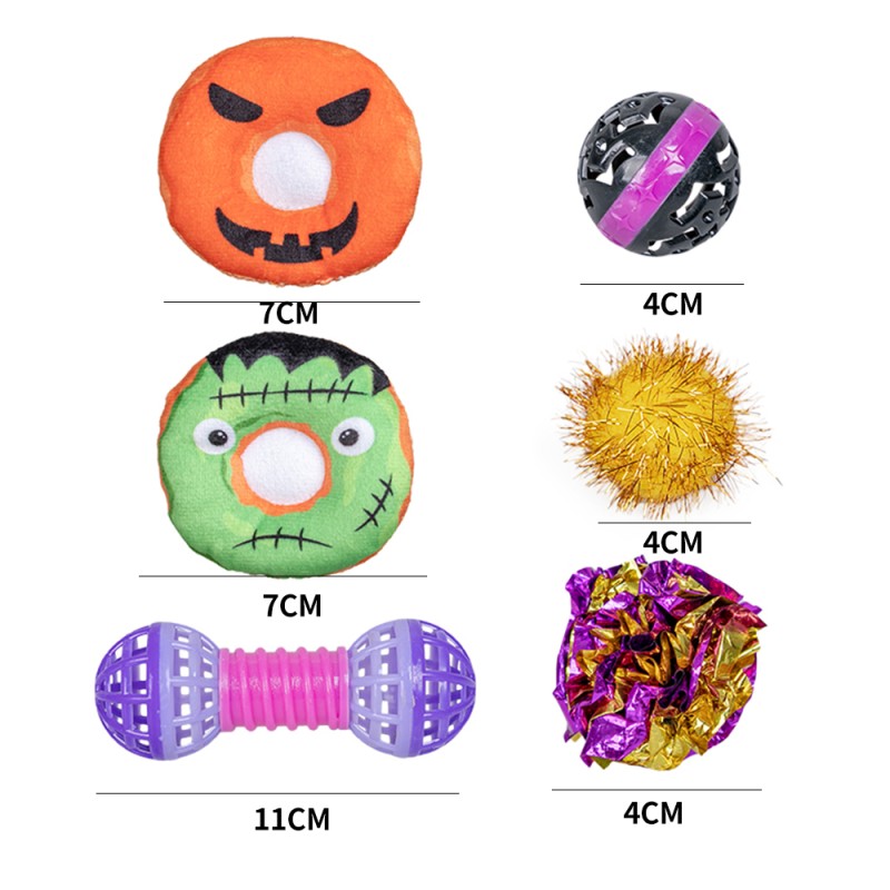 Cat Toy Set Manufacturer - Ball Plush Halloween