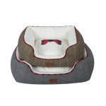 Dog Bed Manufacturer - Brown Grey Christmas
