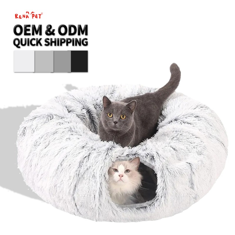 Cat Tunnel Supplier - Donut Plush Foldable