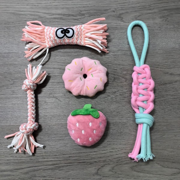 Dog Rope Toy Supplier - Cute Design Cotton Set