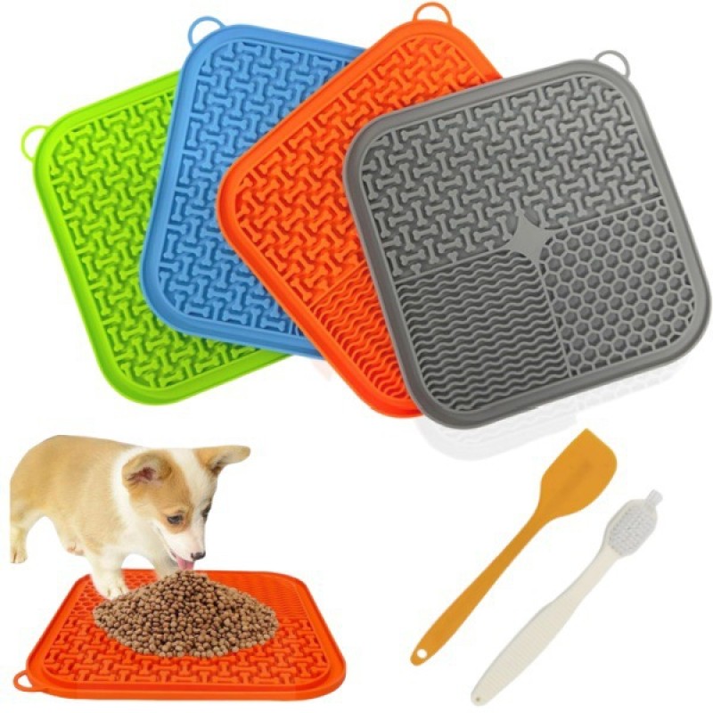 Dog Lick Mat Supplier - Silicone Slow Feeder with Spoon