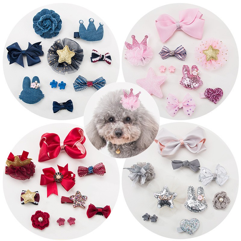 Pet Hair Bow Supplier - Pink Red Grey Decoration
