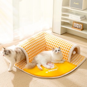 Cat Tunnel Bed Supplier - Anti-Slip Plush Detachable
