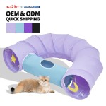 Cat Play Tunnel Manufacturer - Purple Breathable Foldable