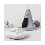 猫洞穴床生产商-天然毡休息帐篷定制