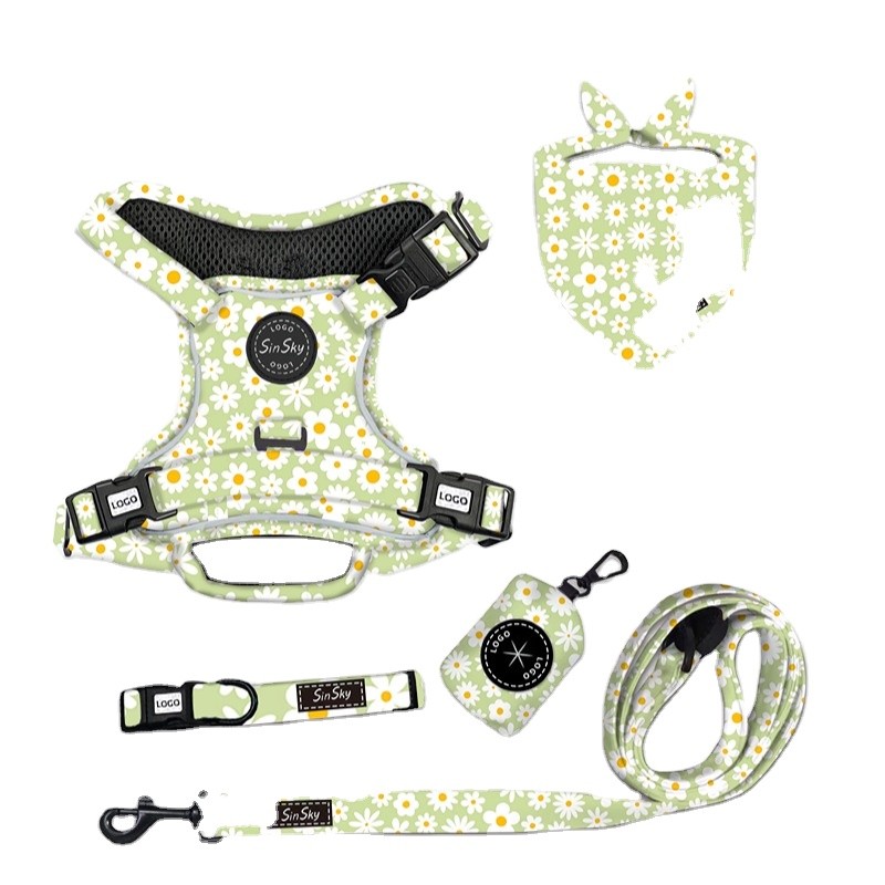 Pet Harness Combo Factory - OEM 7-in-1 Nylon No-Pull Design