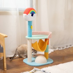 彩虹猫树生产商-环保爬架吊床玩具