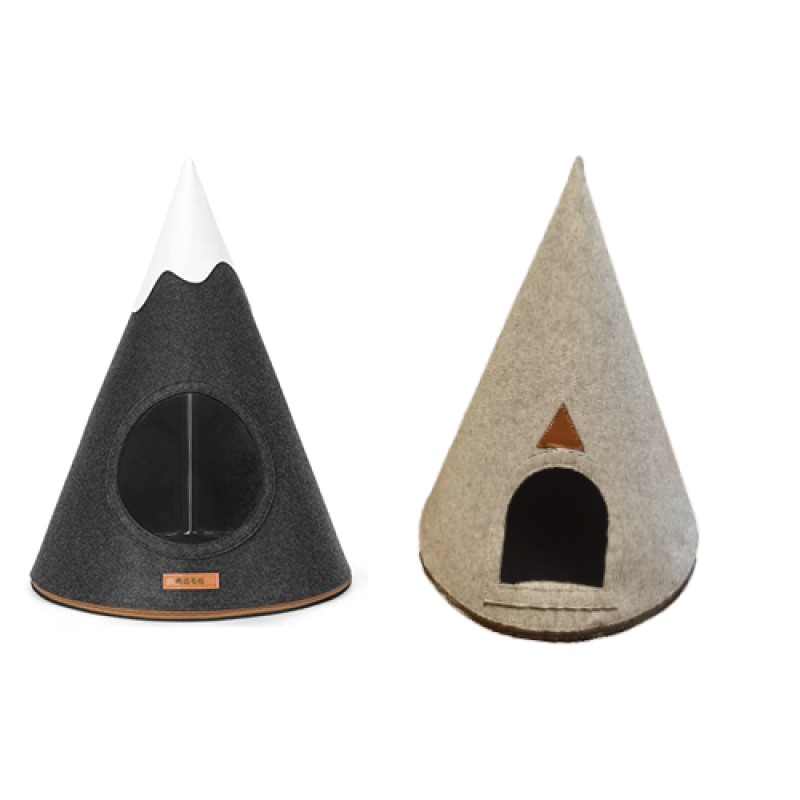 Cat Cave Bed Manufacturer - OEM Nature Felt Rest Tent