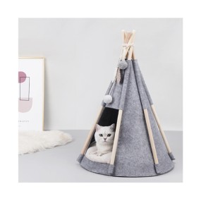 Cat Cave Bed Factory - OEM New Design Felt Camp Tent