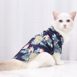 夏威夷宠物衫厂家-休闲风格猫狗衣