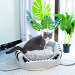 鲨鱼猫床厂家-透气可洗帐篷款