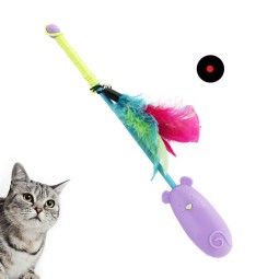 激光猫玩具厂家-互动钓鱼杆老鼠款定制