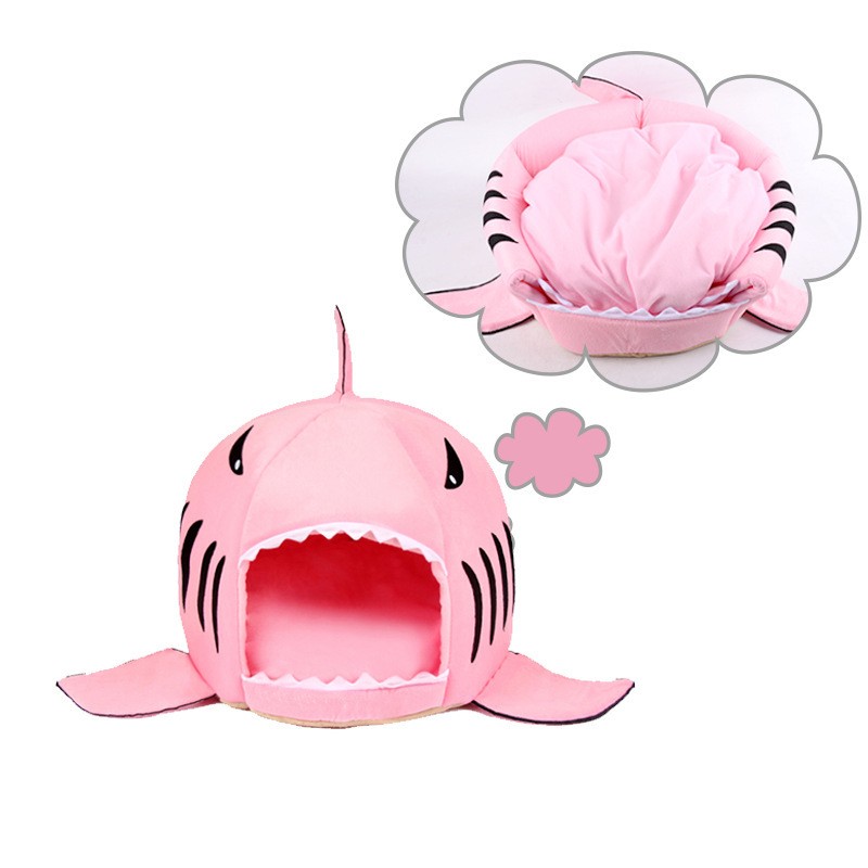 Cartoon Shark Sofa Factory - OEM 2-in-1 Cuddle Cave Pet Bed