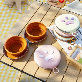 Pet Travel Bowl Factory - OEM Foldable Double Silicone Bowl