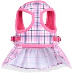夏季狗裙生产商-蕾丝格子宠物服装