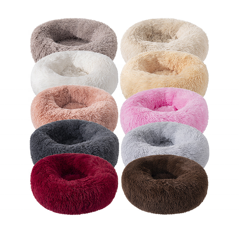 Round Pet Bed Factory - OEM Plush Cat Bed Large Dogs