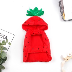 Pet Christmas Suit Factory - OEM Strawberry Party Winter Cloak