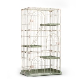 Stainless Steel Cat Cages Supplier - Three-layer Door