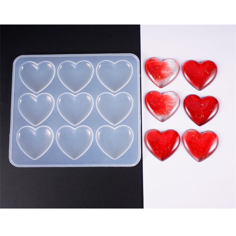 Heart Cake Mold Supplier - 9 Hole Love Silicone