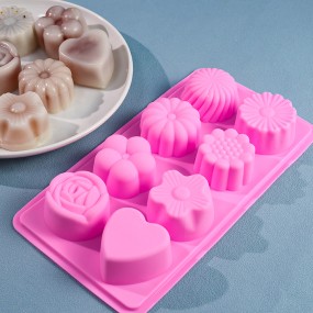 Flower Mold Manufacturer - 8 Cavity Baking Jelly
