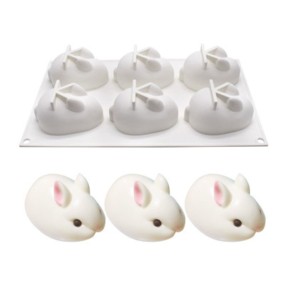 Rabbit Cake Mold Supplier - 6 Cavity 3D Bunny