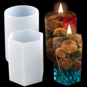 Cylinder Candle Mold Supplier - Hexagon Resin Crafts