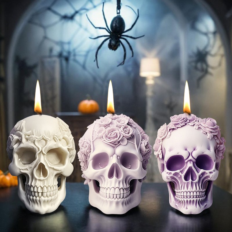 Rose Skull Mold Supplier - Aromatherapy Candle DIY