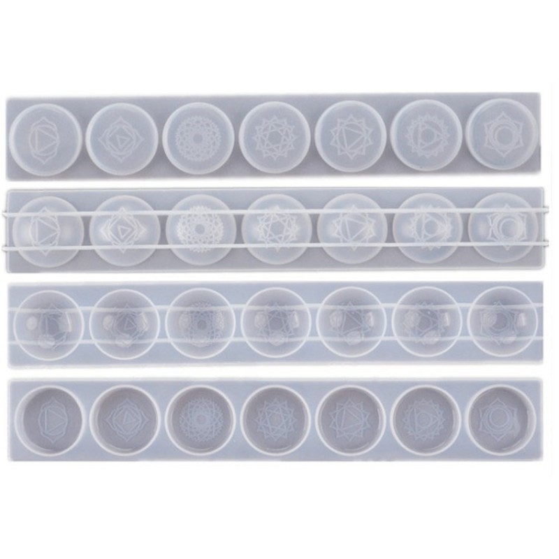 Flower of Life Mold Factory - Seven Chakra Semicircular