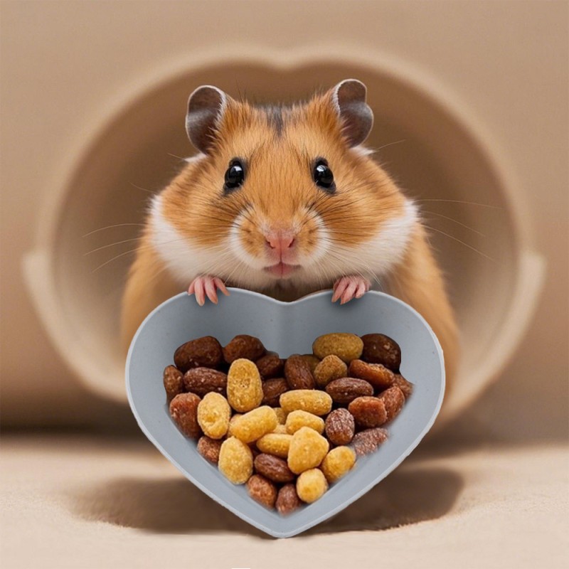 Small Animal Bowl Factory - OEM Heart Shape Anti-Spreader Food