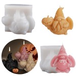 万圣节蜡烛模具厂家-3D南瓜矮人DIY