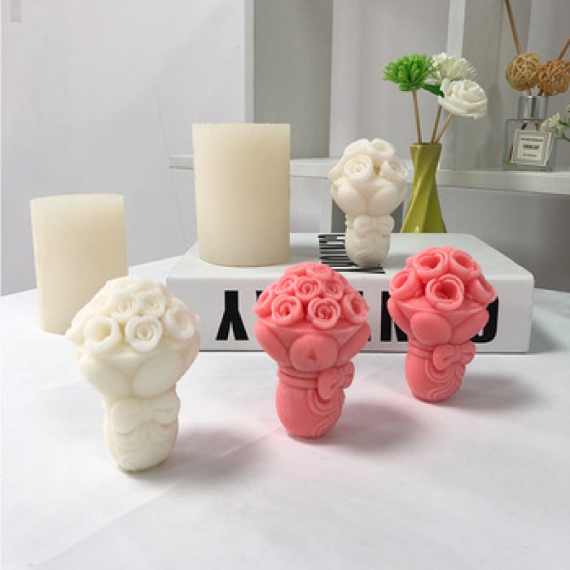 Rose Candle Mold Supplier - Flower Bouquet Valentine