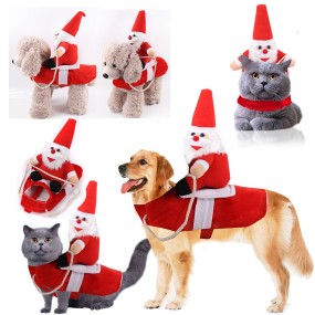 Dog Costume Wholesale - OEM Christmas Riding Old Man