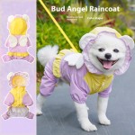 狗雨衣供应商-卡通印花四腿设计