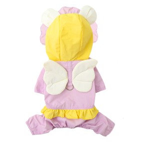 狗雨衣供应商-卡通印花四腿设计