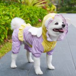 狗雨衣供应商-卡通印花四腿设计
