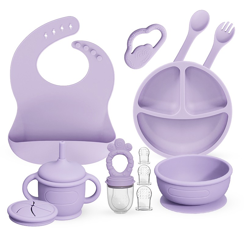 Weaning Set Supplier - 10 Piece Suction Plate Cutlery
