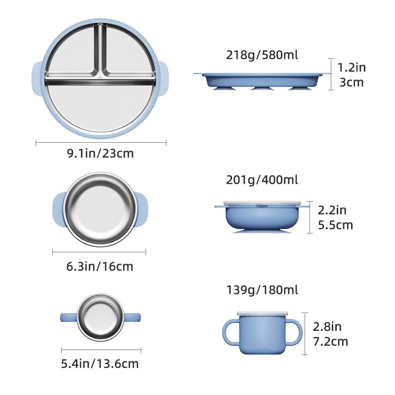 Nursing Products Manufacturer - Weaning Stainless Steel Set