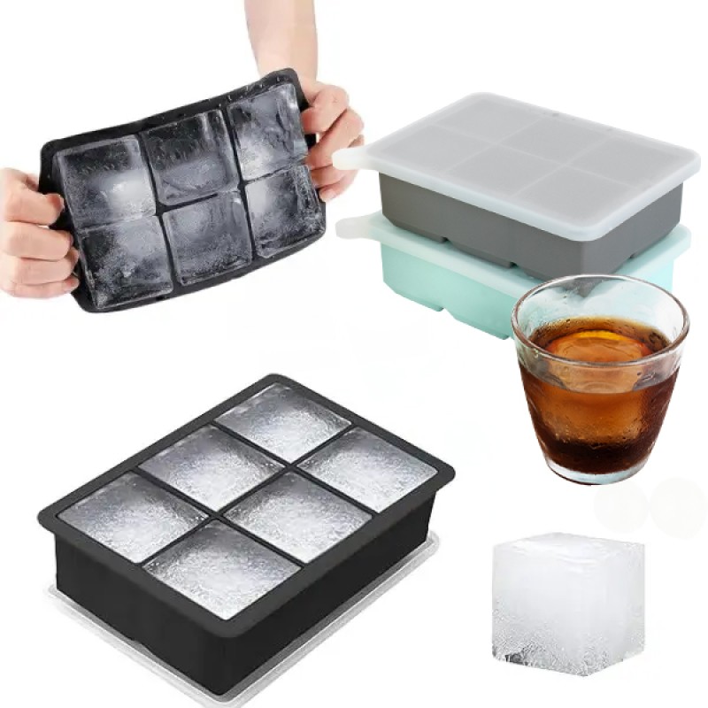 Ice Cube Tray Manufacturer - Flexible 6 Cavities Lid
