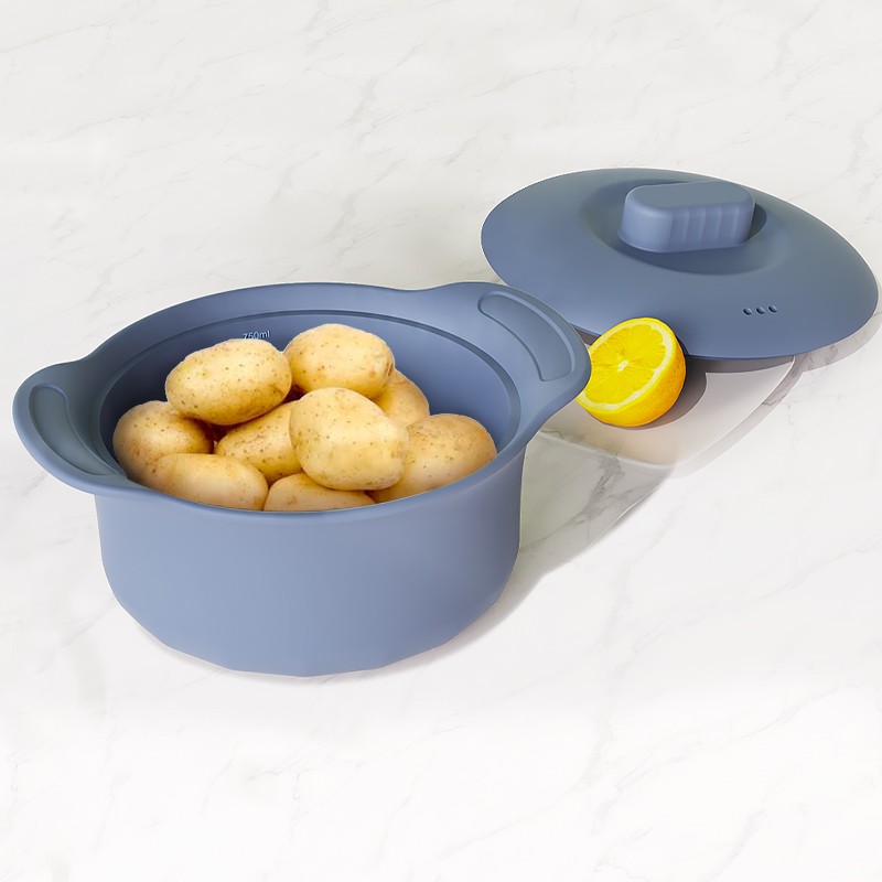 Silicone Pot Supplier - Handle Lid Steam Cooker