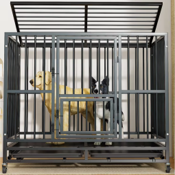 便携狗笼生产商-可锁金属犬舍