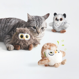猫玩具厂家-充电仿生猫头鹰