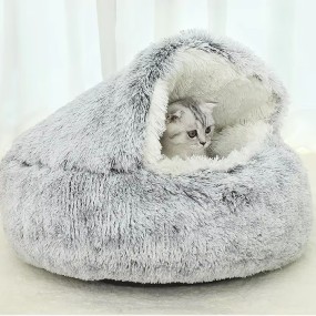 猫床生产商-长绒半封闭窝