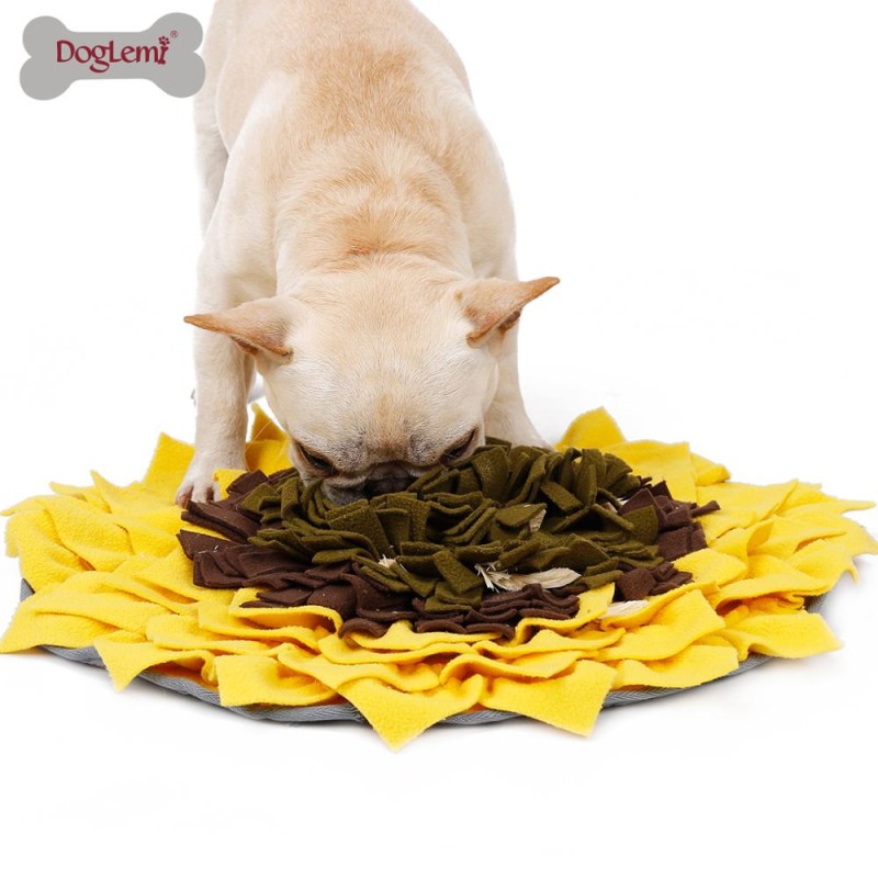 Pet Snuffle Mat Supplier - Luxury Sunflower Design Fleece